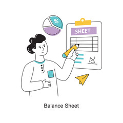 Balance Sheet Flat Style Design Vector illustration. Stock illustration