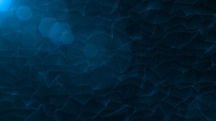 Waving geometric polygon mir shapes with dots for connection. Motion Graphic background animation...