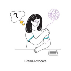 Brand Advocate Flat Style Design Vector illustration. Stock illustration