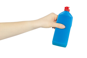 hand with outstretched detergent, give detergent, apply detergent