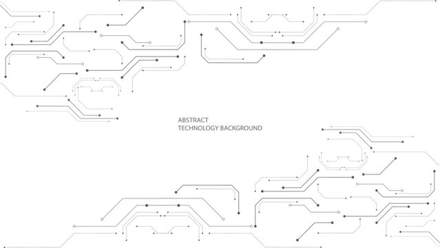 Grey white Abstract technology background, Hi tech digital connect, communication, High technology concept