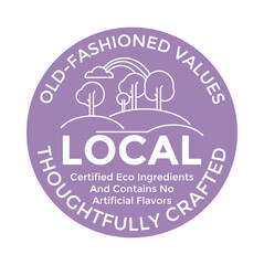 Old fashioned values, thoughtfully crafted label