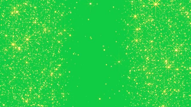 glitter stars particles green screen background