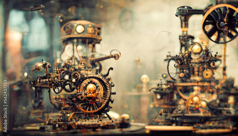 Canvas Prints old steampunk mechanism.mechanical gears