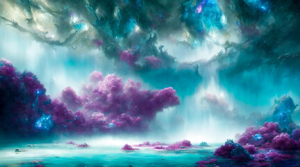 Fantastic landscape from another planet