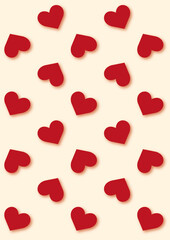 Fondo de corazones rojos