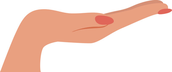 Human hand flat icon Finger showing gesture