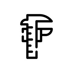 caliper line icon