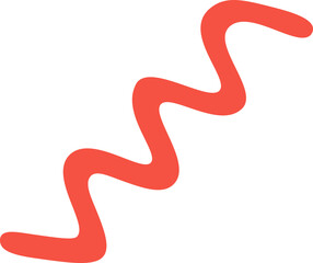 Fototapeta premium Hand drawn simple curly line flat icon