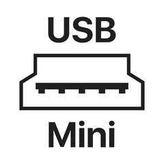 USB vector icon isolated port sign design 