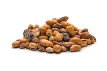  A group of almonds, pistachios, walnuts, macadamia, cashews.
