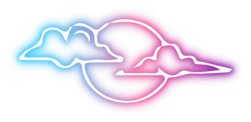 Collection of cloud neon