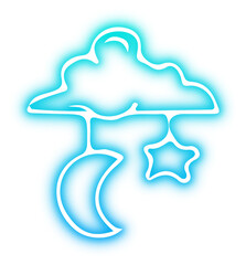 Collection of cloud neon