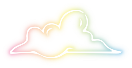 Collection of cloud neon