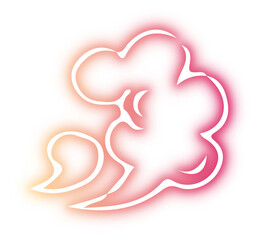 Collection of cloud neon