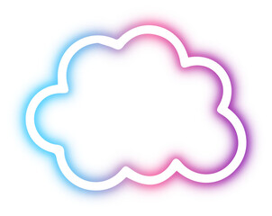 Collection of cloud neon