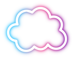 Collection of cloud neon