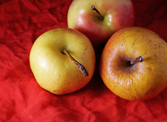 organic apples on the table