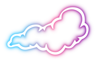 Collection of cloud neon