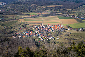 Little village in the middle of the countryside