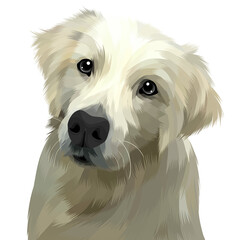 close up portrait of a dog