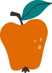 Tasty healthy fruit flat icon Apple fruit