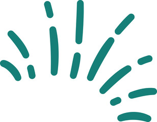 Hand drawn simple dotted lines flat icon