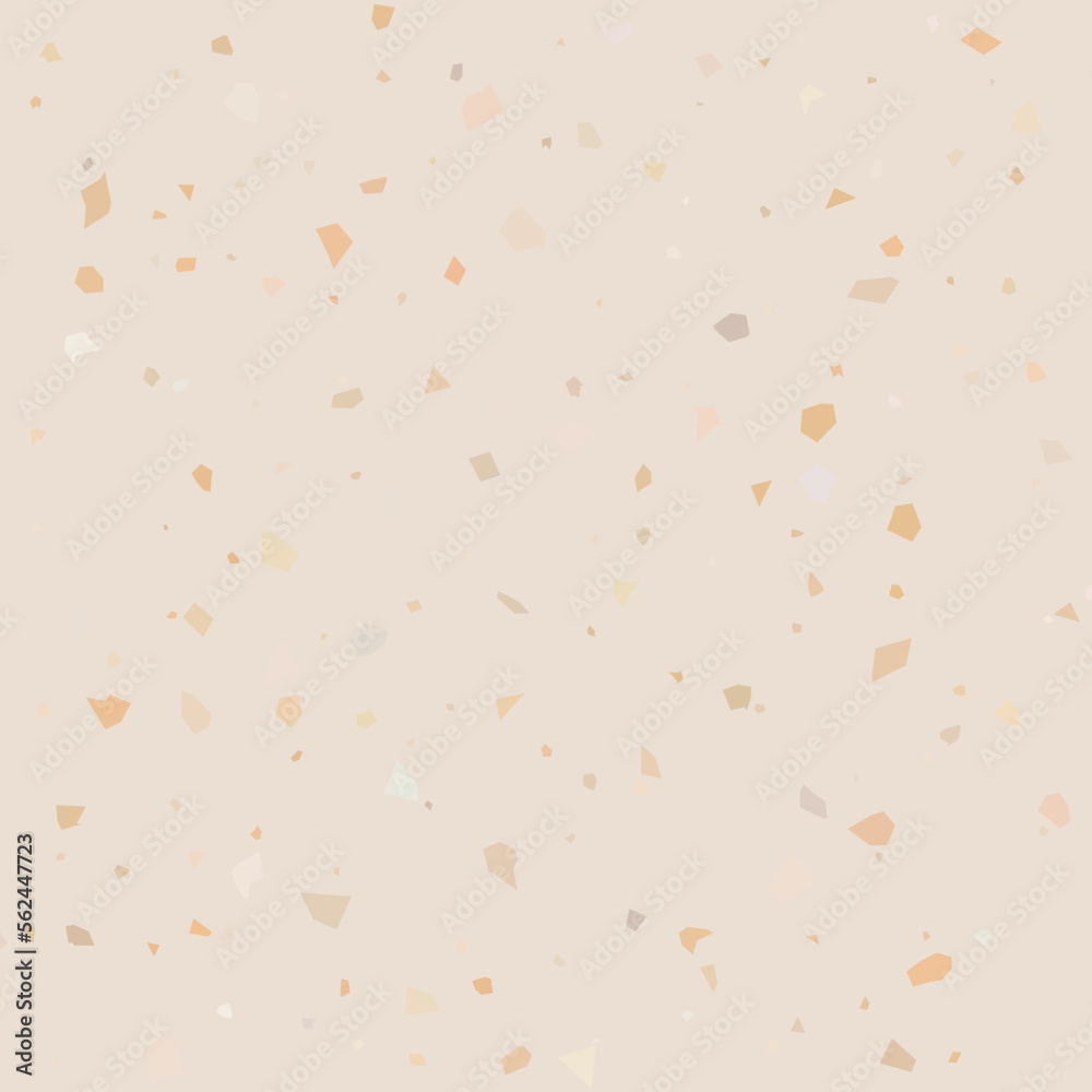 Poster Terrazzo flooring textured surface modern abstract pattern. Vector seamless abstract repeat with chips of marble or granite in soft pastel colors.