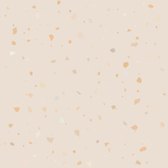 Terrazzo flooring textured surface modern abstract pattern. Vector seamless abstract repeat with chips of marble or granite in soft pastel colors.