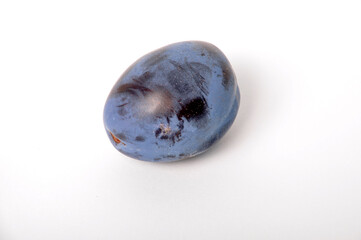 Plums on a white background