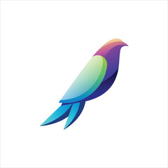 bird colorful gradient vector design