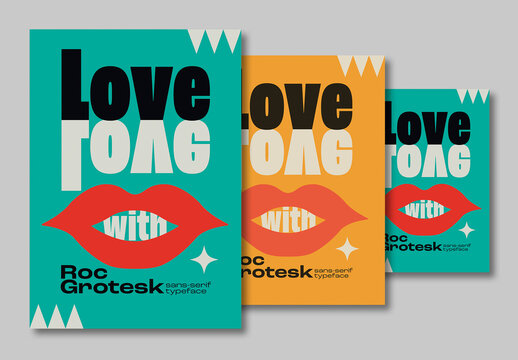 Minimalistic Poster Layout with Typographic Design 