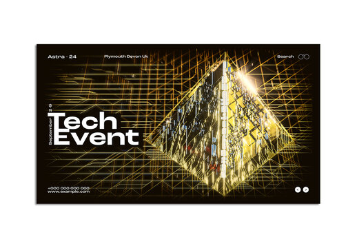 Web Screen Layout with Golden Pyramid