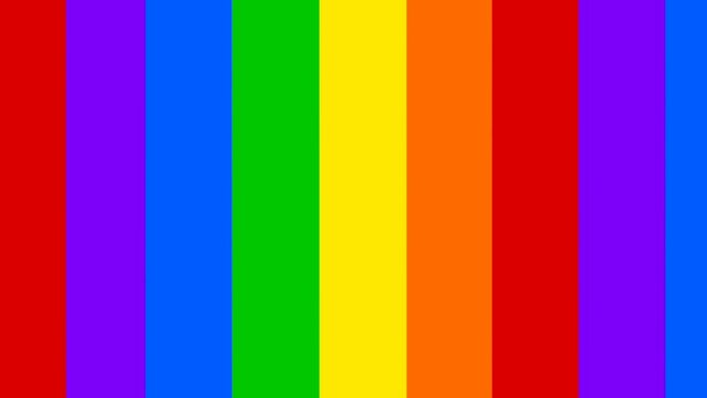 Rainbow striped animated background in lgbt colors