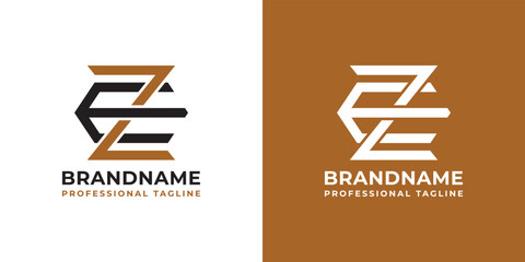 ZE Monogram Logo, suitable for any business related to the letters Z and E