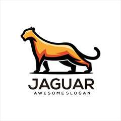 Jaguar illustration logo design