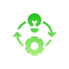 implementation flat gradient icon