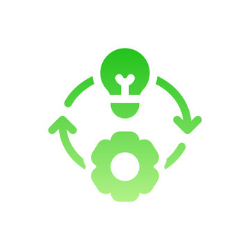 implementation flat gradient icon