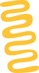 Hand drawn simple curly line flat icon