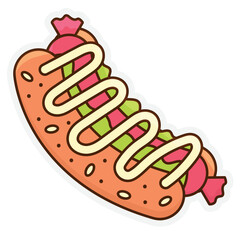 hot dog illustration