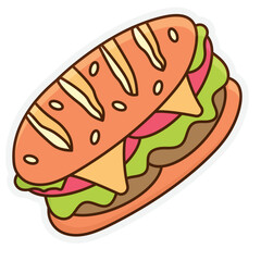 illustration of a sandwich