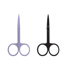 Scissors manicure hand care tool, vector illustration