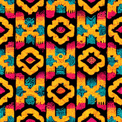 Mayan Art-Inspired Seamless Pattern Tile - Generative AI