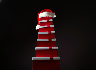 christmas red gift. Celebration. Gift. Christmas day. December.