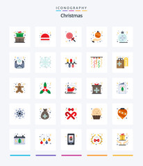 Creative Christmas 25 Flat icon pack  Such As mail. snowflake. sweets. christmas. hand
