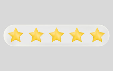 Bubble rating 3d five stars for service ratings for satisfaction