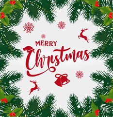 Greeting card Merry Christmas Background