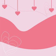 Valentine's Day holidays square templates.Social media post
