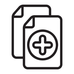 Fototapeta premium medical history line icon