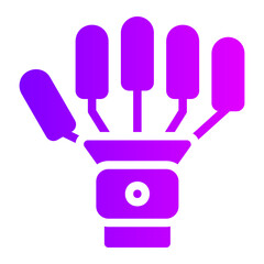 robot hand gradient icon